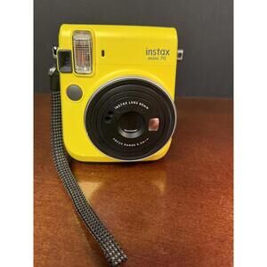 Fujifilm Instax Mini 70 Instant Film Camera (Yellow) - Tested & Works